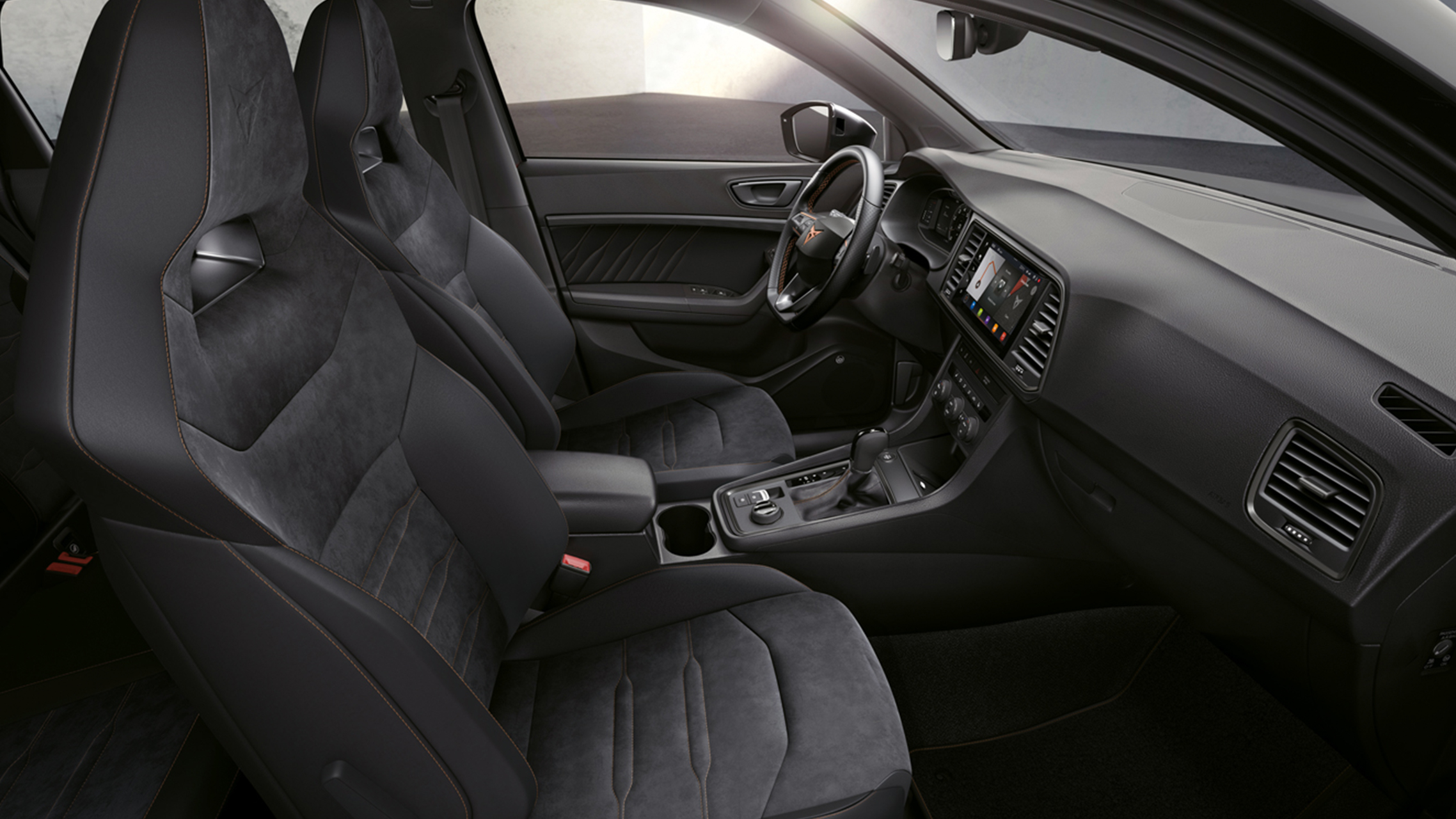 cupra ateca petrol blue bucket seats
