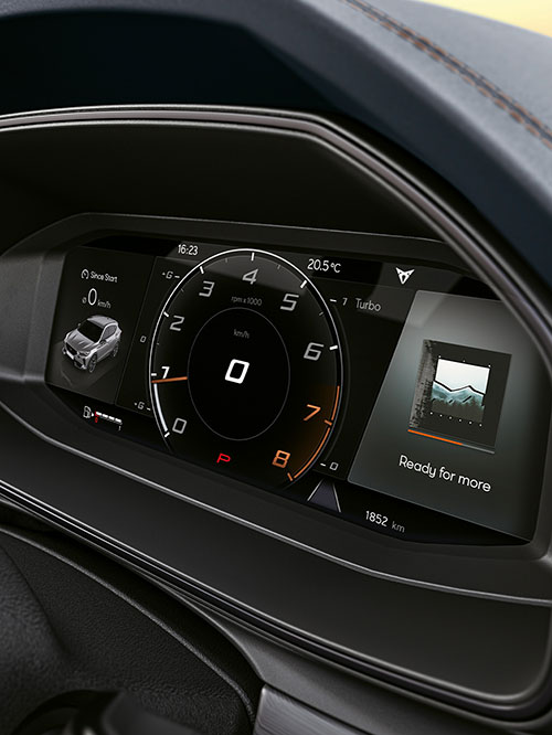 new cupra formentor 10.2-inch digital cockpit display
