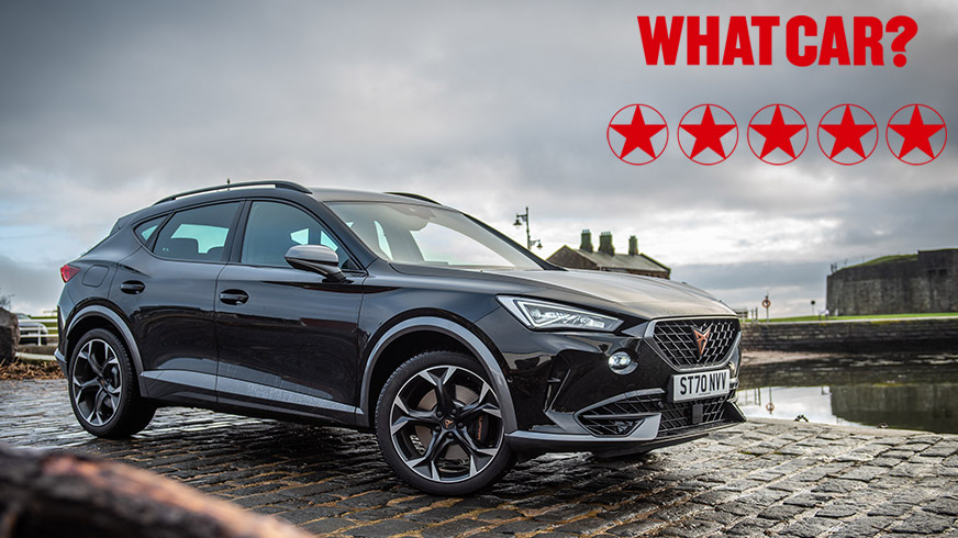The CUPRA Formentor was awarded 5 stars by auto publicatio What Car?